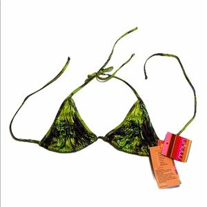 MAYA Swimwear triangle ruffle bikini swim top NWT